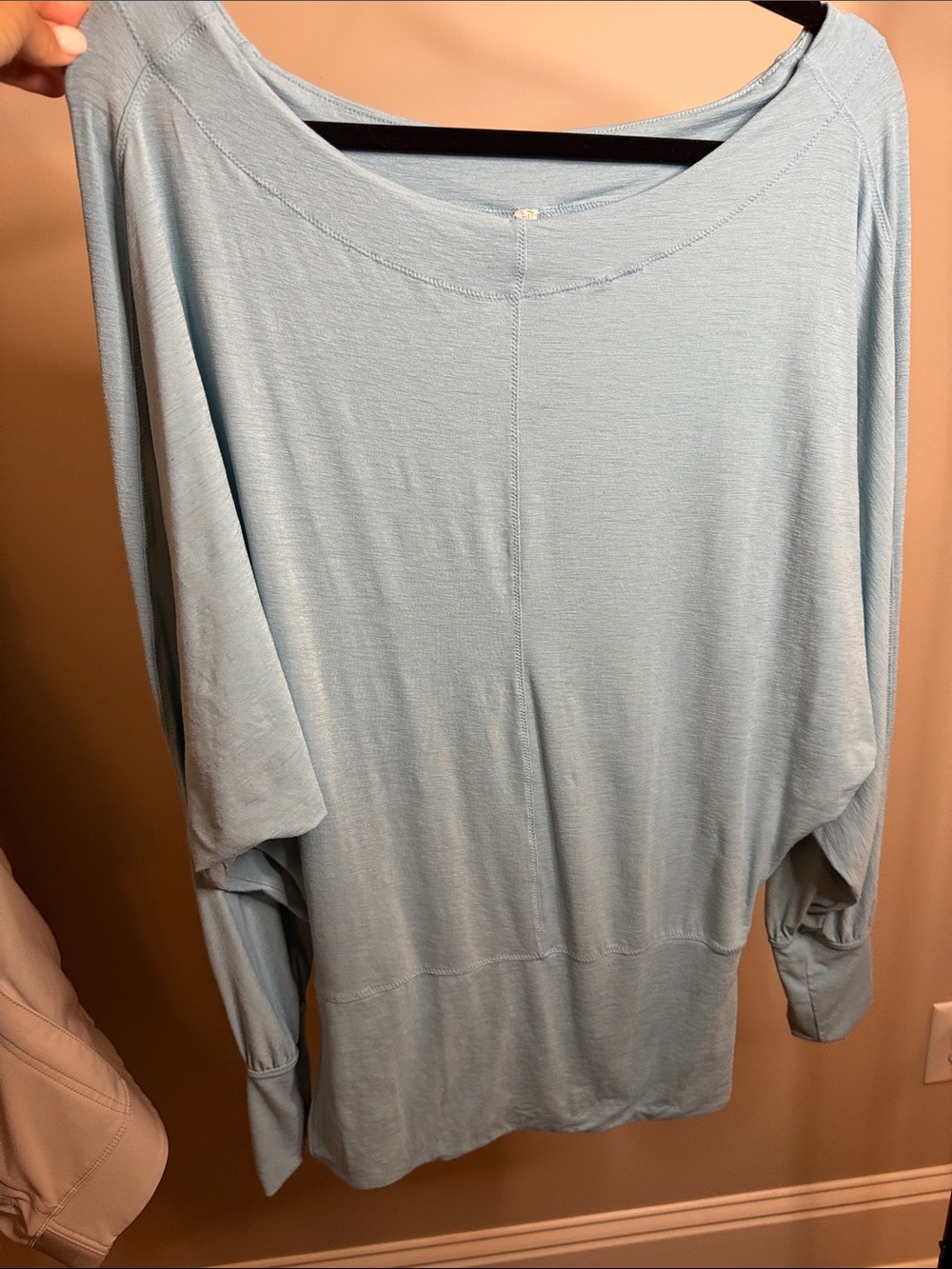 Free People Powder Blue Boatneck Pullover